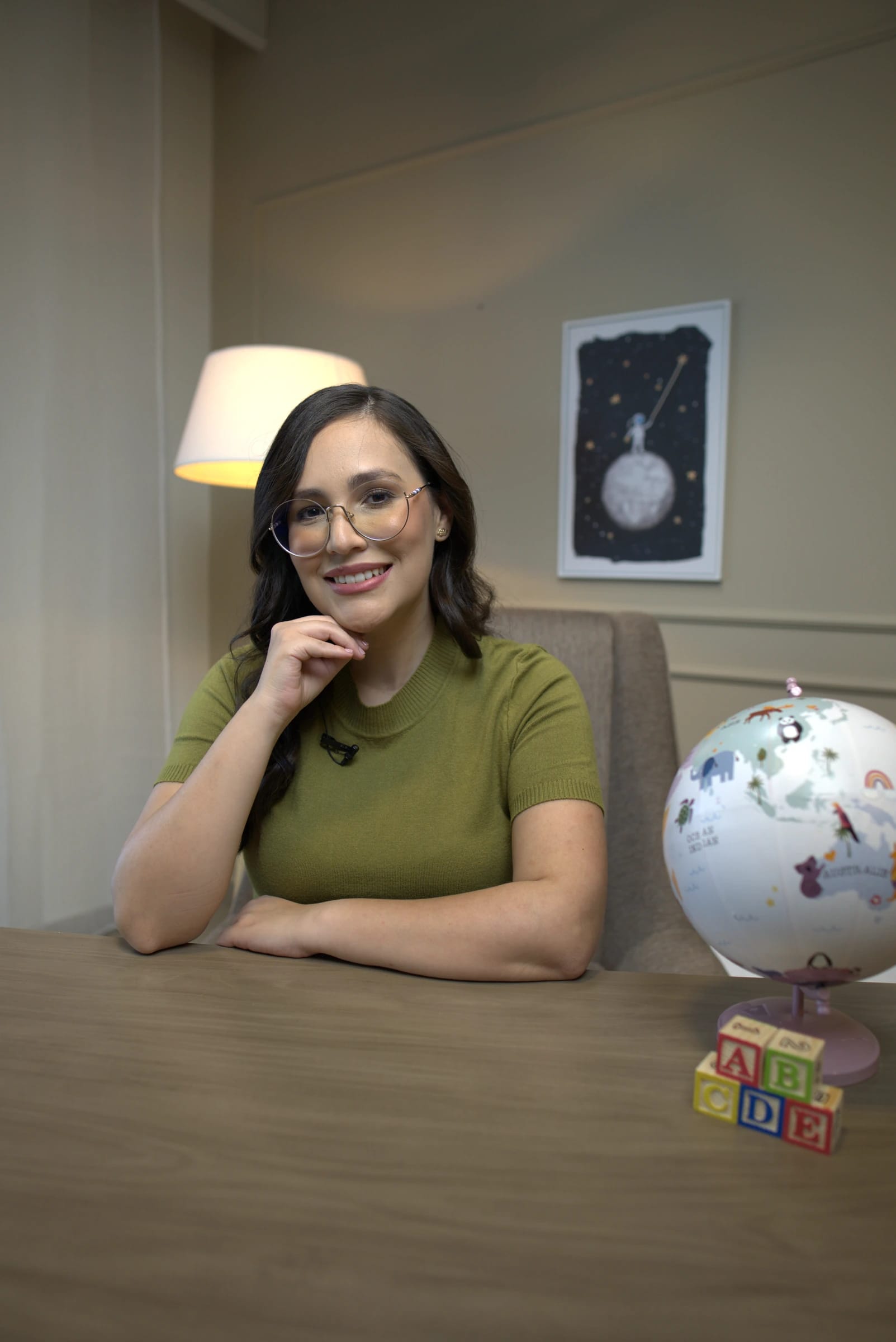 Marlene Santander en su consultorio infantil